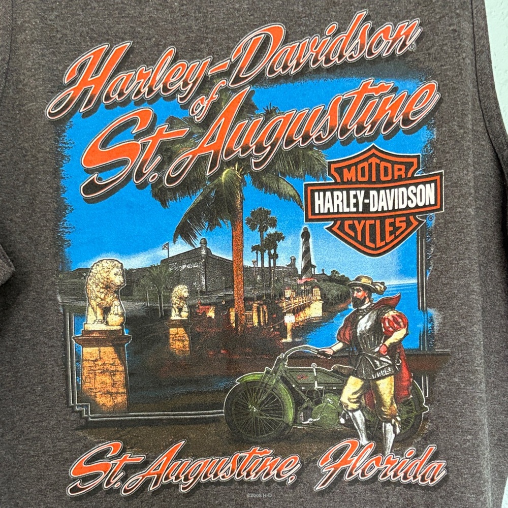 Harley-Davidson St. Augustine Men's Charcoal Tank Top - Picture 5 of 5
